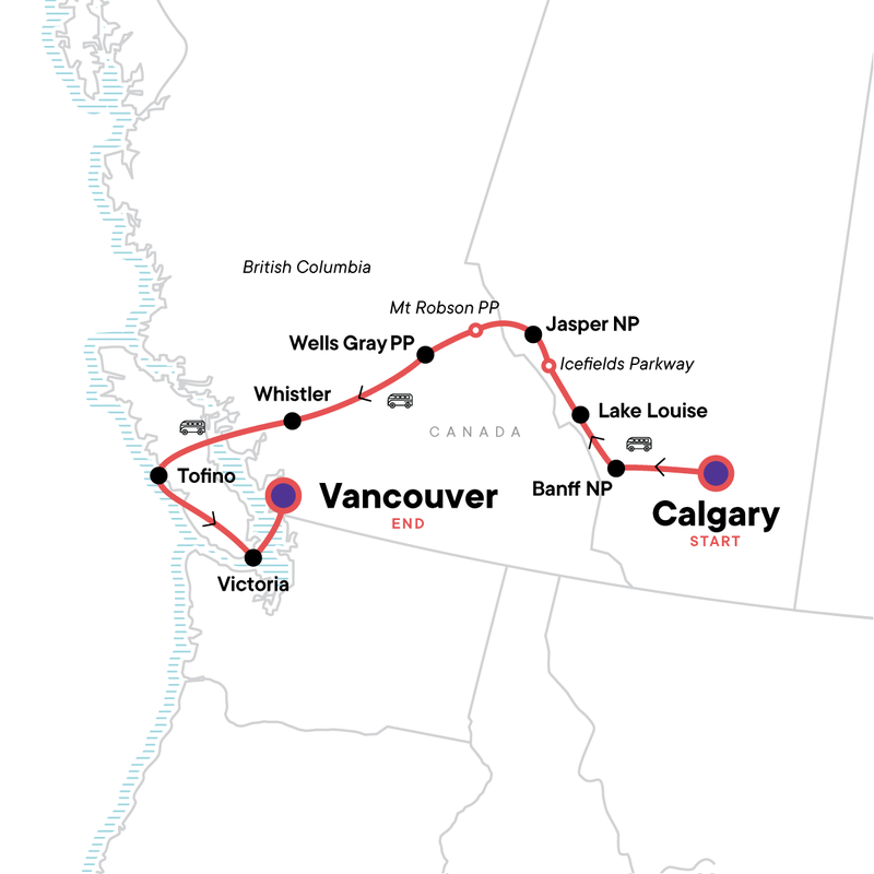 Tour Kanadische Rockies