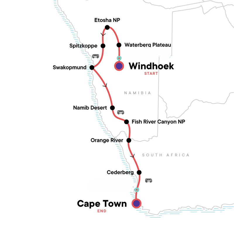 Tour Wüsten & Wildtiere - Südliches Afrika